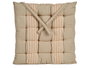 GIFTDECOR Coussin de chaise à rayures crème