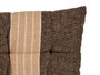 Giftdecor Coussin de Chaise Rayures Marron et Beige 40x5x40 cm Coton et Polyester (Set de 12)
