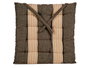 Giftdecor Coussin de Chaise Rayures Marron et Beige 40x5x40 cm Coton et Polyester (Set de 12)