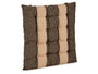 Giftdecor Coussin de Chaise Rayures Marron et Beige 40x5x40 cm Coton et Polyester (Set de 12)