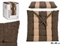 Giftdecor Coussin de Chaise Rayures Marron et Beige 40x5x40 cm Coton et Polyester (Set de 12)