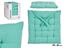 GIFTDECOR Coussin de chaise lisse turquoise