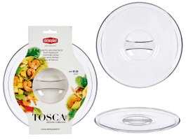 Stefanplast Couvercle Tosca en Plastique Transparent 23 cm (Set de 12)