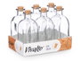 Vivalto Frasca en verre 750 ml avec bouchon liège 8x21x8 cm transparent (Set de 24)