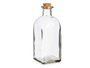 Vivalto Frasca en verre 750 ml avec bouchon liège 8x21x8 cm transparent (Set de 24)