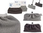 ARTE REGAL Lot de 24 housses de balai - Gris clair et gris foncé