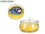Ibergarden Bougie Verre Citronelle Jaune 7.7x7.7x4 cm (Set de 96)