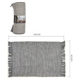 GIFTDECOR Alfombra de Algodón Gris 120x180cm