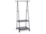 Kipit Perchero Métal Noir 157 cm avec Roues 56x45 cm (Set de 4)