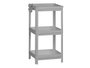 Berilo Étagère Plastique Gris 3 Tablettes 70,5 cm x 35,5 cm x 23 cm (Set de 8)