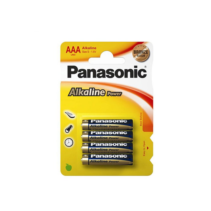 Panasonic Bronze Piles alcalines AAA LR03 1,5V - Pack de 4 Panasonic Bronze Piles alcalines AAA LR03 1,5V - Pack de 4