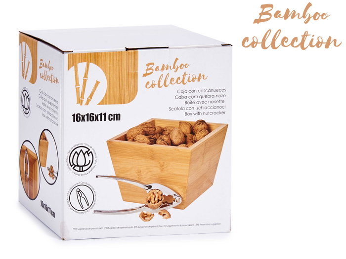 Kinvara Boîte en bambou avec casse-noix 16 cm (Set de 12)