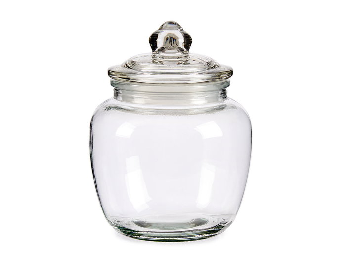 Vivalto Bocal en Verre Hermétique 1,4 L 14,5x18x14,5 cm Transparent (Set de 12)