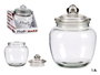Vivalto Bocal en Verre Hermétique 1,4 L 14,5x18x14,5 cm Transparent (Set de 12)