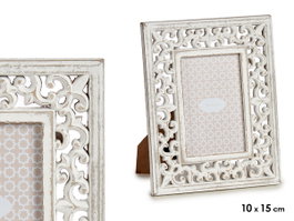 GIFTDECOR Lot de 12 cadres photo ajourés en bois blanc 10x15 cm
