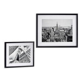 GIFTDECOR Tableau Bâtiments Apaisés Cadre Noir 43x53cm