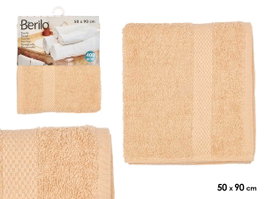 BERILO Serviette unie couleur crème 50x90 cm