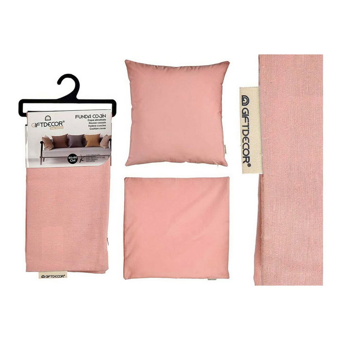 GIFTDECOR Taie d'oreiller avec fermeture éclair Rose 60x60 cm