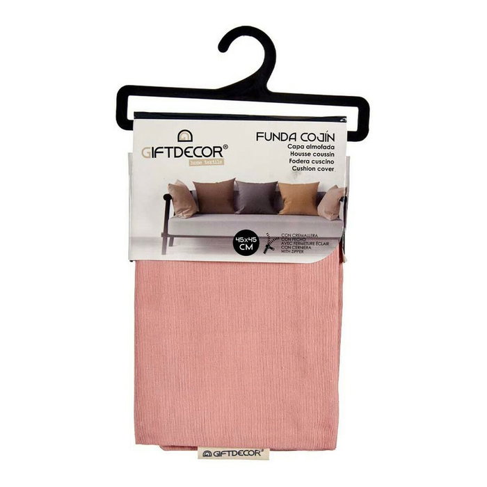 GIFTDECOR Taie d'oreiller avec fermeture éclair Rose 60x60 cm