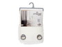 Giftdecor Rideau Voilage Blanc 140x260 cm en Polyester (Set de 6)