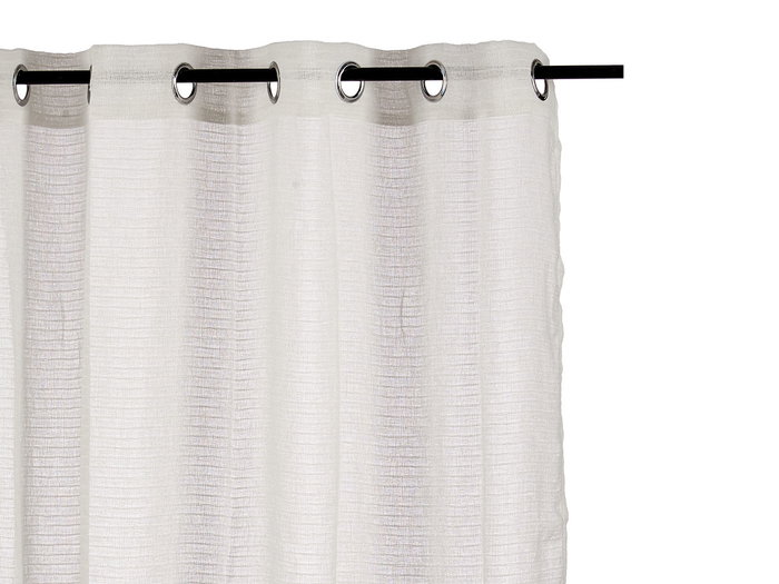 Giftdecor Rideau Voilage Blanc 140x260 cm en Polyester (Set de 6)