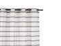 Giftdecor Rideau Voilage Rayures Gris 140x260 cm (Set de 6)