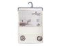 Giftdecor Rideau Voilage Rayures Beige 140x260 cm Polyester (Set de 6)