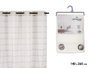Giftdecor Rideau Voilage Rayures Beige 140x260 cm Polyester (Set de 6)
