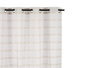 Giftdecor Rideau Voilage Rayures Beige 140x260 cm Polyester (Set de 6)