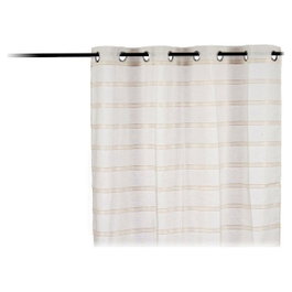 GIFTDECOR Rideau voilage à rayures Beige 140x260 cm