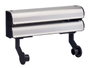 Kinvara Porte-rouleaux double 34 cm en métal argenté 34 x 20 x 9 cm (Set de 4)