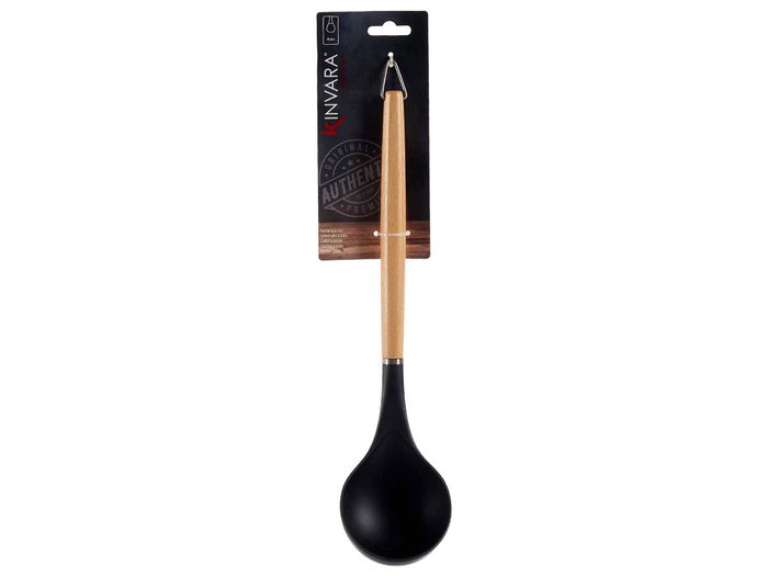 Kinvara Cuillère en nylon avec manche en bois de hêtre 32.5 cm noir (Set de 48) Kinvara Cuillère en nylon avec manche en bois de hêtre 32.5 cm noir (Set de 48)