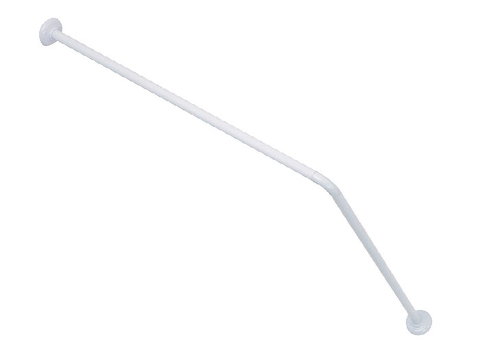 BERILO Barre de douche d'angle 80 cm Blanc BERILO Barre de douche d'angle 80 cm Blanc