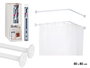 BERILO Barre de douche d'angle 80 cm Blanc