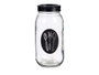 Vivalto Cubertero en Verre avec Couvercle Métal Pala 9x17x9 cm Transparent 840 ml (Set de 12)