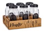 Vivalto Cubertero en Verre avec Couvercle Métal Pala 9x17x9 cm Transparent 840 ml (Set de 12)