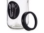 Vivalto Cubertero en Verre avec Couvercle Métal Pala 9x17x9 cm Transparent 840 ml (Set de 12)