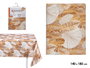 Kinvara Nappe en Lonette Antitanches 140x180 cm Motif Feuilles Dorées (Set de 10)