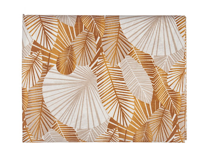 Kinvara Nappe en Lonette Antitanches 140x180 cm Motif Feuilles Dorées (Set de 10)