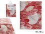 Kinvara Nappe en Loneta Antitache 140x180 cm Motif Feuilles Grenat (Set de 10)
