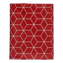 KINVARA Nappe en Lonette Antimanchas Abstract Granate-Blanco 140x180cm