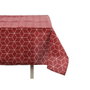 KINVARA Nappe en Lonette Antimanchas Abstract Granate-Blanco 140x180cm