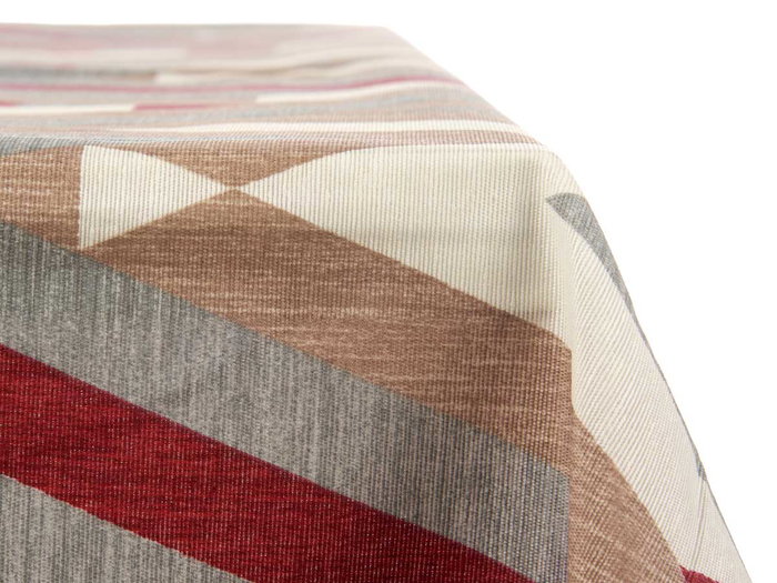 Kinvara Nappe en Loneta Antitaches Rayures Grenat 140x180 cm (Set de 10)