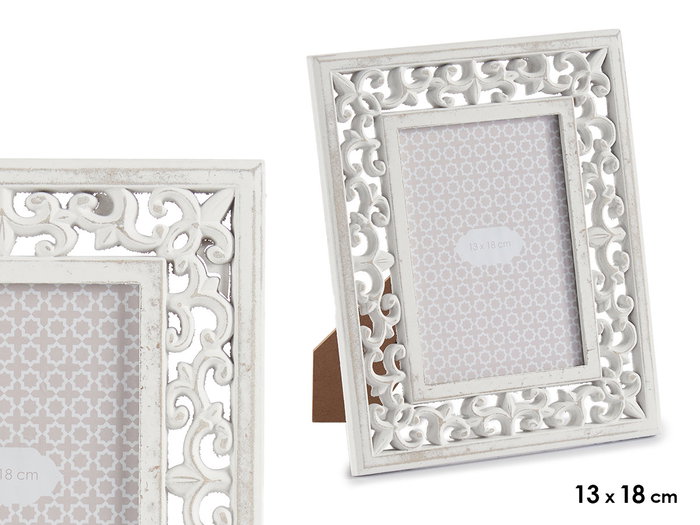 Giftdecor Porte-Photo Découpé en Bois Blanc 13x18 cm (Set de 12) Giftdecor Porte-Photo Découpé en Bois Blanc 13x18 cm (Set de 12)