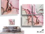 Giftdecor Lot de 4 Toiles Marbre Rose 35x35 cm (Set de 6)