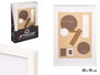 GIFTDECOR Cadre photo mural en bois avec passe-partout blanc 50x70cm