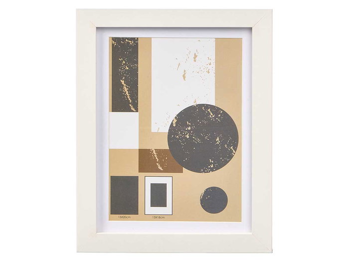 GIFTDECOR Cadre photo mural en bois blanc avec passe-partout 13x18cm