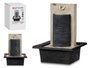 Giftdecor Fontaine Cascade Grande avec Plateau Plastique 24x38x29.5 cm Noir Gris Résine 3W 220-240V