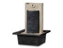 Giftdecor Fontaine Cascade Grande avec Plateau Plastique 24x38x29.5 cm Noir Gris Résine 3W 220-240V