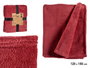 Giftdecor Manta Coral 150x125 cm en poliester, rose vif (Set de 12)